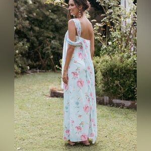 slim fit dress slacks Petal and Pup Women's Naira Pleated Maxi Dress